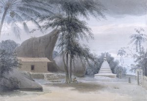 Escena entre Galle y Matura, a unas seis millas de Galle, c.1801 de Samuel Daniell